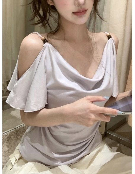 158 露肩荷叶衣